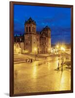 Main Square at twilight, Old Town, UNESCO World Heritage Site, Cusco, Peru, South America-Karol Kozlowski-Framed Photographic Print