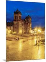 Main Square at twilight, Old Town, UNESCO World Heritage Site, Cusco, Peru, South America-Karol Kozlowski-Mounted Photographic Print