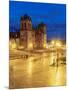 Main Square at twilight, Old Town, UNESCO World Heritage Site, Cusco, Peru, South America-Karol Kozlowski-Mounted Photographic Print