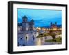 Main Square at twilight, Old Town, UNESCO World Heritage Site, Cusco, Peru, South America-Karol Kozlowski-Framed Photographic Print