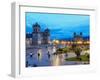 Main Square at twilight, Old Town, UNESCO World Heritage Site, Cusco, Peru, South America-Karol Kozlowski-Framed Photographic Print