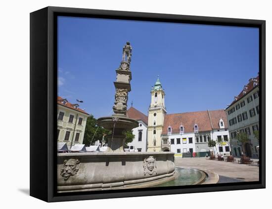 Main Square (Hlavne Namestie), Old Town, Bratislava, Slovakia, Europe-Jean Brooks-Framed Stretched Canvas