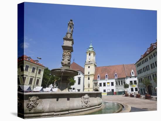 Main Square (Hlavne Namestie), Old Town, Bratislava, Slovakia, Europe-Jean Brooks-Stretched Canvas