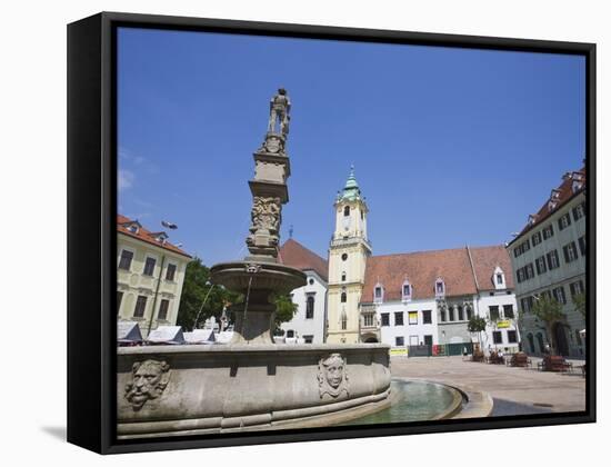 Main Square (Hlavne Namestie), Old Town, Bratislava, Slovakia, Europe-Jean Brooks-Framed Stretched Canvas