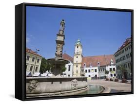 Main Square (Hlavne Namestie), Old Town, Bratislava, Slovakia, Europe-Jean Brooks-Framed Stretched Canvas