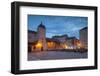 Main Square Lit Up at Dusk-John Miller-Framed Photographic Print