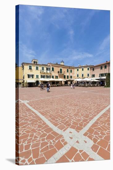 Main square of the old town, Porto Azzurro, Elba Island, Livorno Province, Tuscany, Italy, Europe-Roberto Moiola-Stretched Canvas