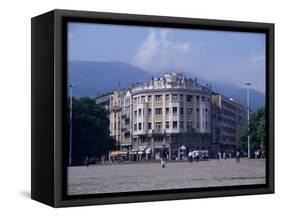 Main Square, Skopje, Macedonia-David Lomax-Framed Stretched Canvas