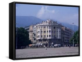 Main Square, Skopje, Macedonia-David Lomax-Framed Stretched Canvas