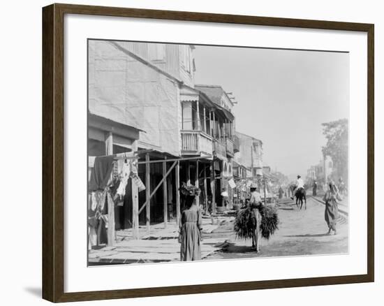 Main St., Port-Au-Prince, Hayti, W.I.-null-Framed Photo