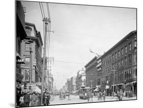 Main St., Worcester, Mass.-null-Mounted Photo