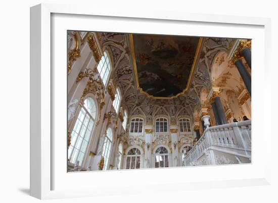 Main Staircase of the Winter Palace, Hermitage Museum, St Petersburg, Russia-Sheldon Marshall-Framed Photographic Print