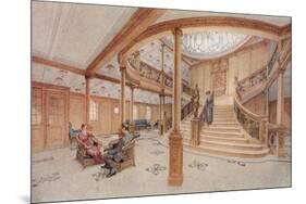 Main Staircase Titanic-null-Mounted Premium Giclee Print