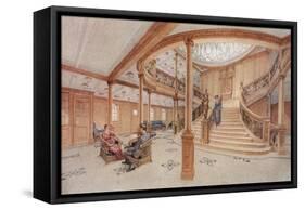 Main Staircase Titanic-null-Framed Stretched Canvas