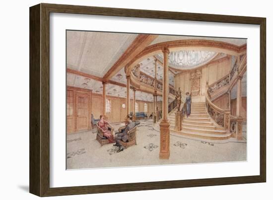 Main Staircase Titanic-null-Framed Art Print