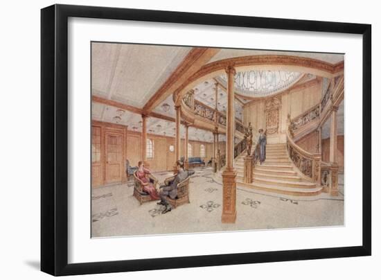 Main Staircase Titanic-null-Framed Art Print