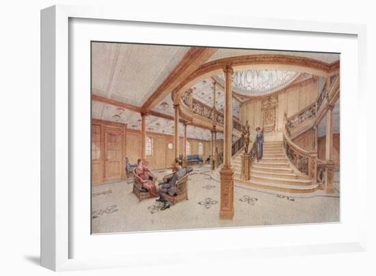 Main Staircase Titanic-null-Framed Art Print