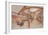 Main Staircase Titanic-null-Framed Art Print