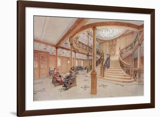 Main Staircase Titanic-null-Framed Art Print