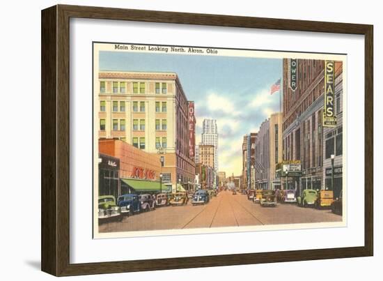 Main Street, Akron, Ohio-null-Framed Art Print