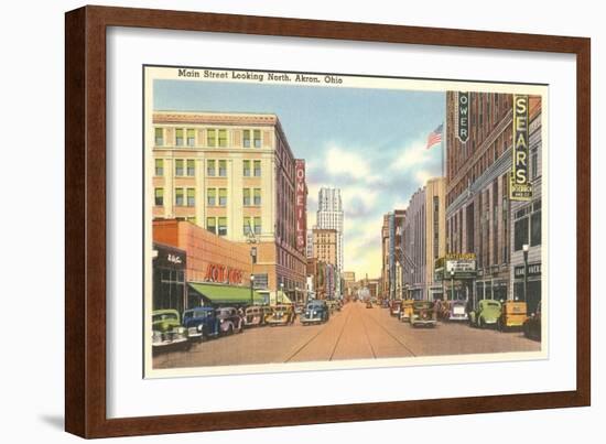 Main Street, Akron, Ohio-null-Framed Art Print
