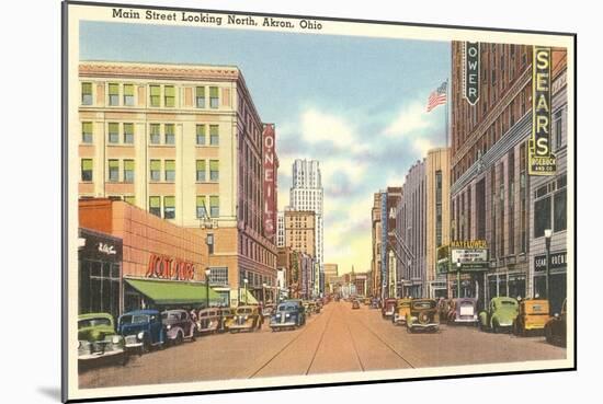 Main Street, Akron, Ohio-null-Mounted Art Print