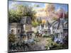 Main Street Along a Country Village-Nicky Boehme-Mounted Giclee Print