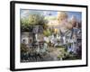 Main Street Along a Country Village-Nicky Boehme-Framed Giclee Print