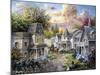 Main Street Along a Country Village-Nicky Boehme-Mounted Giclee Print