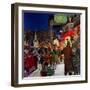 "Main Street at Christmas,"December 1, 1944-Peter Helck-Framed Giclee Print