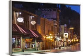 Main Street at Dusk, Deadwood, South Dakota, USA-Walter Bibikow-Framed Photographic Print