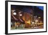 Main Street at Dusk, Deadwood, South Dakota, USA-Walter Bibikow-Framed Photographic Print
