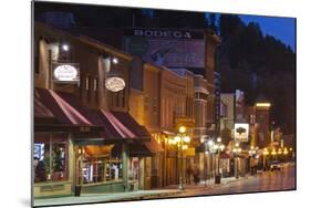 Main Street at Dusk, Deadwood, South Dakota, USA-Walter Bibikow-Mounted Photographic Print