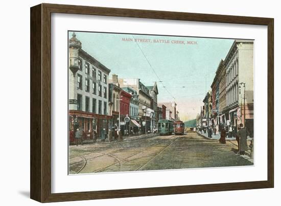 Main Street, Battle Creek, Michigan-null-Framed Art Print