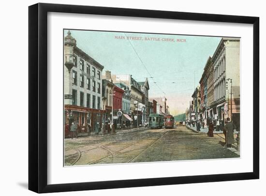 Main Street, Battle Creek, Michigan-null-Framed Art Print