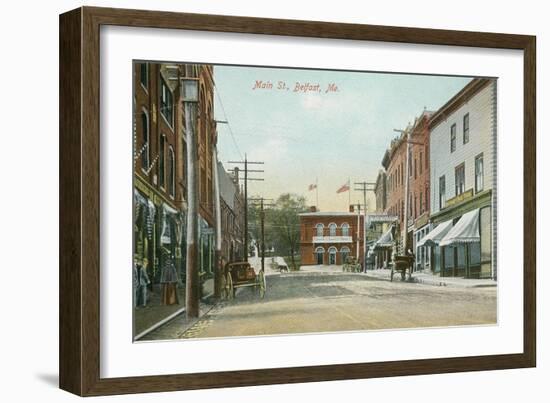 Main Street, Belfast, Maine-null-Framed Art Print