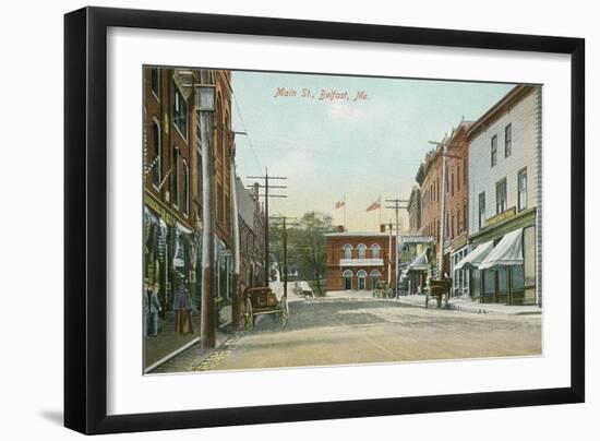 Main Street, Belfast, Maine-null-Framed Art Print