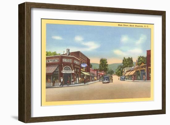 Main Street, Black Mountain, North Carolina-null-Framed Art Print