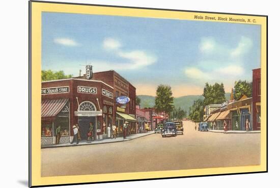 Main Street, Black Mountain, North Carolina-null-Mounted Art Print