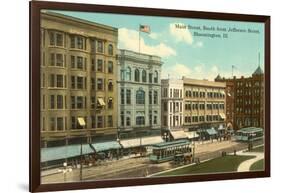 Main Street, Bloomington, Illinois-null-Framed Art Print