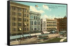 Main Street, Bloomington, Illinois-null-Framed Stretched Canvas