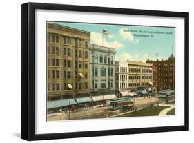 Main Street, Bloomington, Illinois-null-Framed Art Print