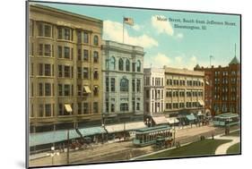 Main Street, Bloomington, Illinois-null-Mounted Art Print