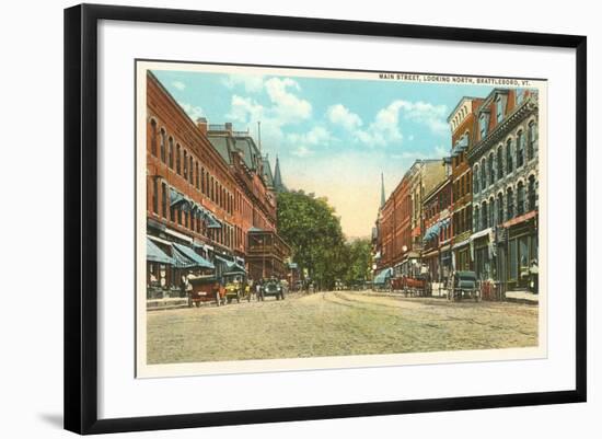 Main Street, Brattleboro, Vermont-null-Framed Art Print