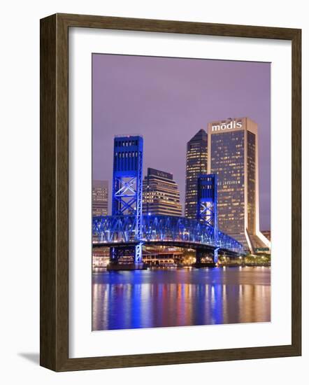 Main Street Bridge and Skyline, Jacksonville, Florida, United States of America, North America-Richard Cummins-Framed Photographic Print