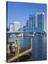 Main Street Bridge and Skyline, Jacksonville, Florida, United States of America, North America-Richard Cummins-Stretched Canvas