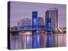 Main Street Bridge and Skyline, Jacksonville, Florida, United States of America, North America-Richard Cummins-Stretched Canvas