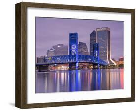 Main Street Bridge and Skyline, Jacksonville, Florida, United States of America, North America-Richard Cummins-Framed Photographic Print