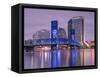 Main Street Bridge and Skyline, Jacksonville, Florida, United States of America, North America-Richard Cummins-Framed Stretched Canvas