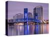 Main Street Bridge and Skyline, Jacksonville, Florida, United States of America, North America-Richard Cummins-Stretched Canvas